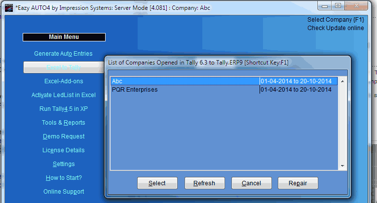 Excel to Tally - map-your-excel-sheet